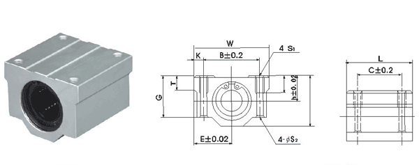 12mm CNC CNC Linear Bearing Slide unit/Truck Router  